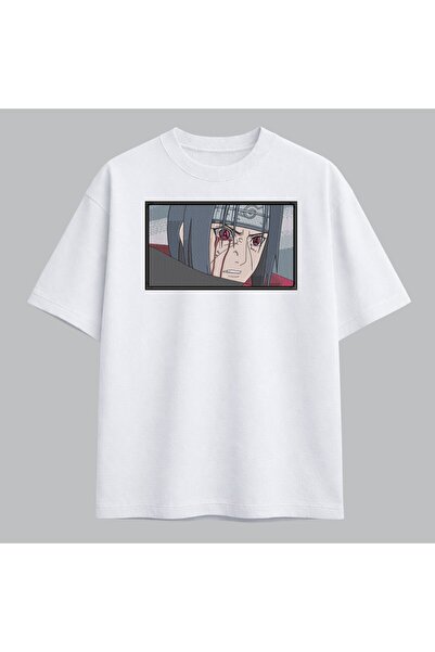 KEYFHOME Itachi Uchiha Naruto Anime Framed Embroidered T-Shirt Unisex 100% Co...