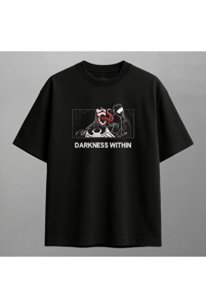KEYFHOME Tricou unisex cu broderie Venom Darkness Within 100% bumbac