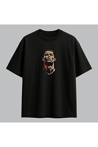 KEYFHOME Cr7 Cristiano Ronaldo Football Portrait Embroidered T-Shirt Unisex 1...