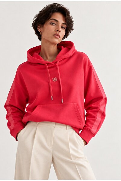 Tommy Hilfiger İNTERLOK DOKUMA RELAXED KESİM LOGOLU SWEATSHİRT