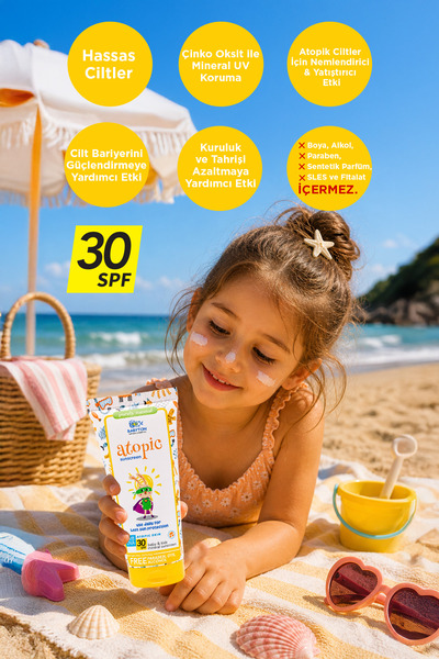 BABYTON Doğal Atopik Cilt Güneş Koruyucu Krem 100 ml