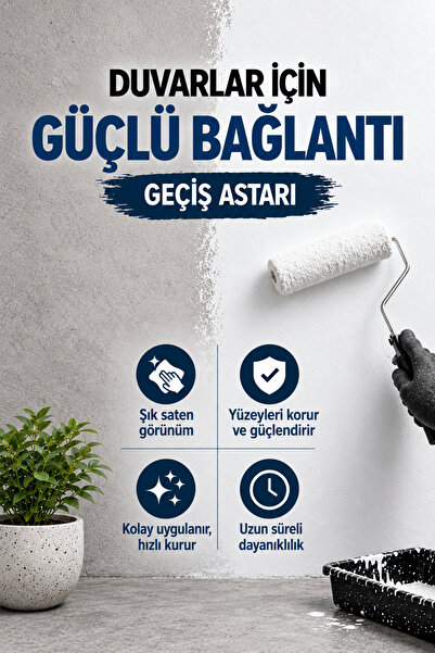 NY Trend Su Bazlı Beyaz İç Cephe Boya Geçiş Astarı-Beyaz