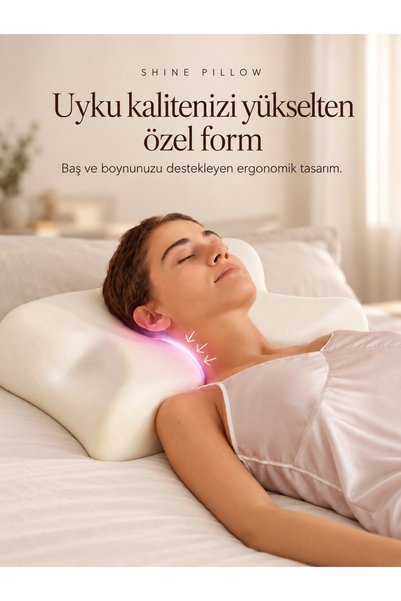 Shine Pillow Kırışıklık Önleyici Ortopedik Güzellik Yastığı – Hyaluronik Asit Içerikli, Anti-aging Visko Yastık
