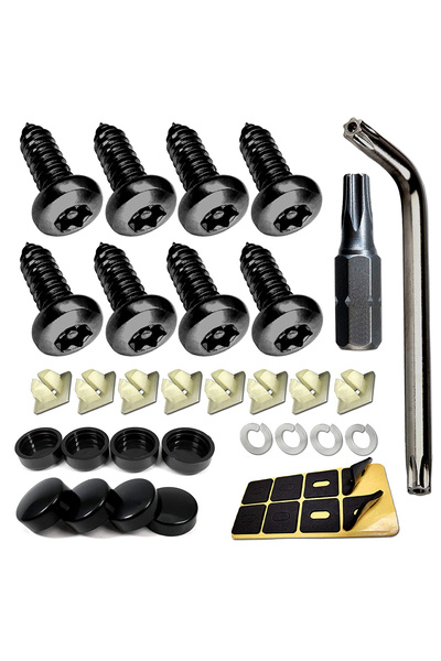 Choice black XCLPF Black License Plate Screws- Stainless Steel Plate Mounting...