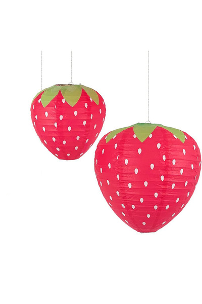Choice1 M Red 2PCS/Set Strawberry PaperlampshadStrawberry Paper Lantern Hangi...