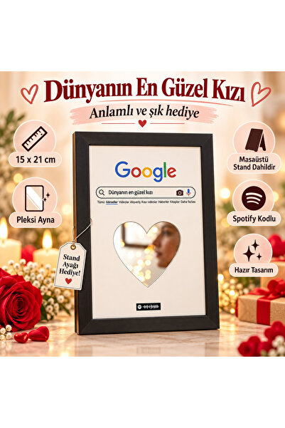 DÜNYANIN EN GÜZEL KIZI ÇERÇEVELİ AYNA TABLO￼