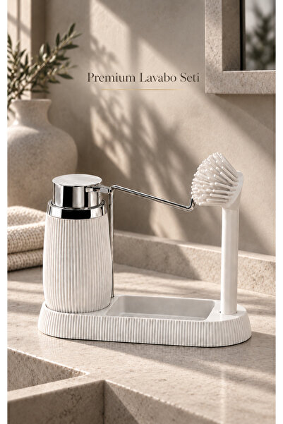 Okyanus Home White Premium Wash Basin Set