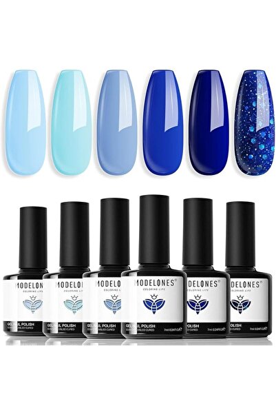 modelones Store طلاء أظافر جل باستيل من موديلونز، مجموعة ربيعية من 6 ألوان، و...