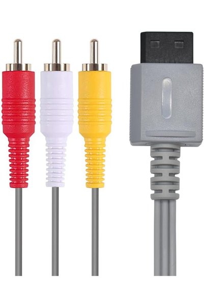 KASTWAVE كابل AV لأجهزة نينتندو وي ووي يو، سلك صوت وفيديو RCA مركب بطول 6 أقد...