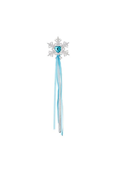 OEM Bagheta Fulg de Zapada Argintie Piatra Bleu Inima & Panglica 34cm - Acces...