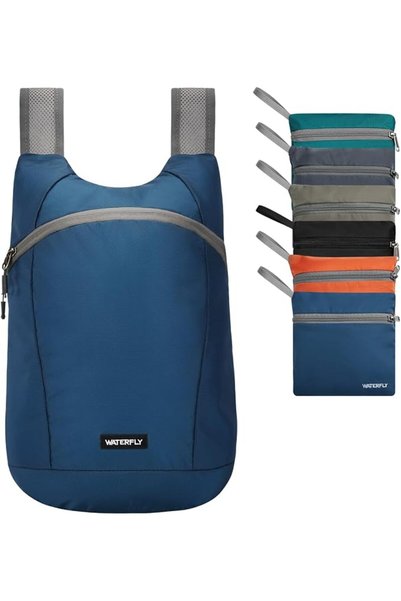 WATERFLY Foldable Lightweight Hiking Backpack: 15L Packable Hiking Daypack Me...