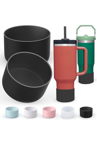 TRASSLE 2Pcs Silicone Boot Sleeve for Stanley Quencher 40 oz 30 oz Tumbler wi...