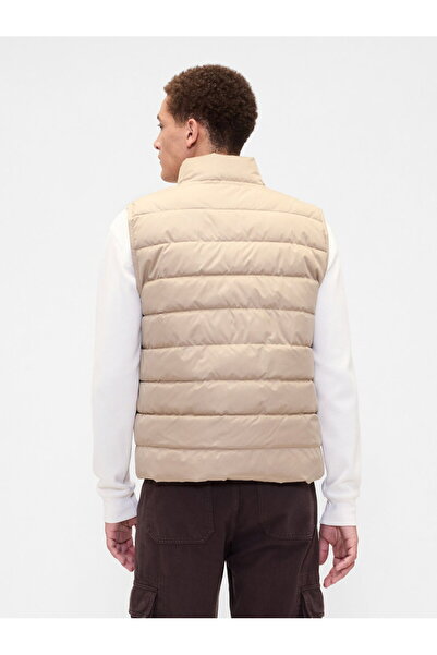 GAP V-Frch Logo Ltwt Puffer Vest Men's Beige Vest 790584002