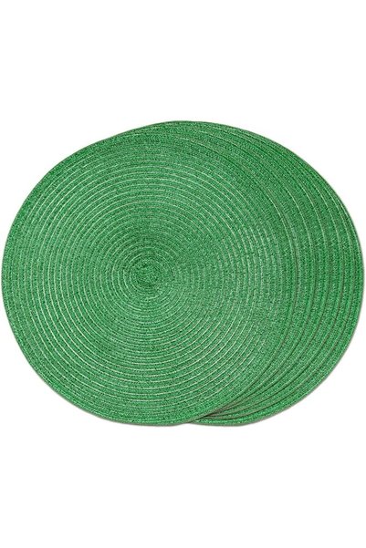 GENERAL FunWheat Round Braided Placemats Set of 6 Place Mats for Dining Table...