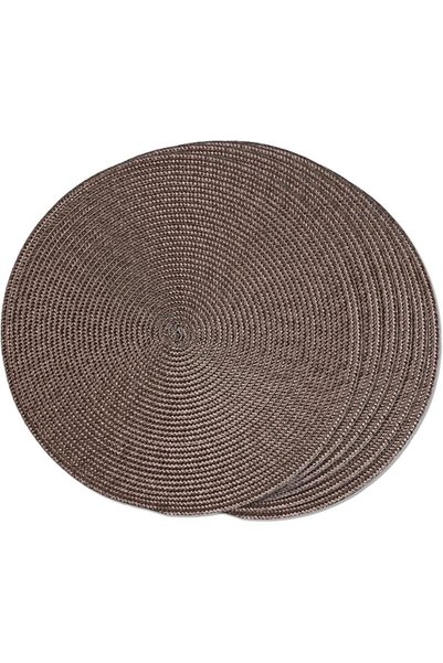 GENERAL FunWheat Round Braided Placemats Set of 6 Place Mats for Dining Table...