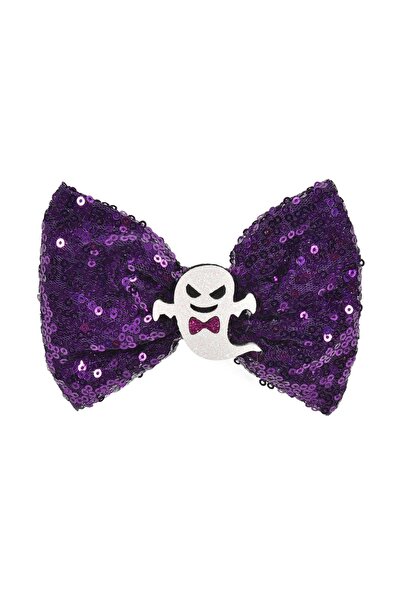 OEM Clama Par Fundita cu Paiete Mov & Fantoma de Halloween 12cm – Detaliu Col...