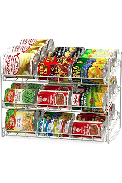Deco Brothers DecoBros Supreme Stackable Can Rack Organizer, Black