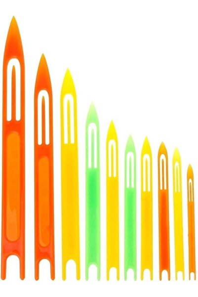 TERRIFI Fishing Net Repair Needle Set 10 Pieces, Colorful Random Plastic Shut...