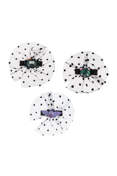 OEM Set Clame Par Negre cu Tul Liliac Pisica Paianjen Glitter 8cm - 3buc – Ac...