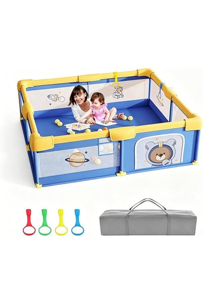 HQstrap Playpen Fance for Toddlers,Extra Large Baby Playard with Gate,150 * 1...
