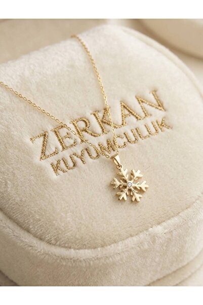 Zerkan Kuyumculuk 14 Ayar Altın Kar Tanesi Kolye