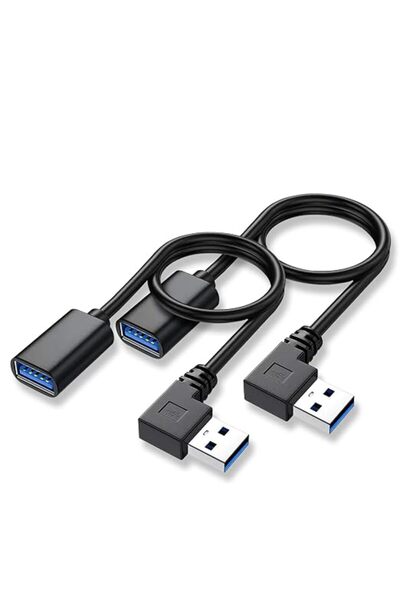 KASTWAVE USB 3.0 Male to Female Extension Data Cable, Extension Cable Left An...
