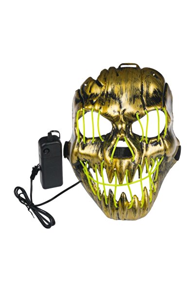 OEM Masca de Halloween Craniu Full cu LED Neon – Mască Statement pentru Hallo...