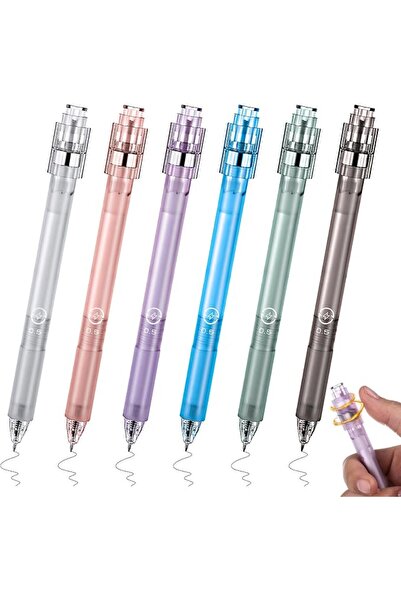 Yelajoy 6 PCS Fidget Spinner Pens, Stress Relief Anxiety Tool for Adults, Bla...