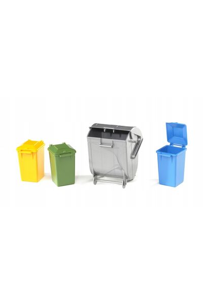 Granit Bruder 02607 Seria Profi Set de coșuri de gunoi 1:16