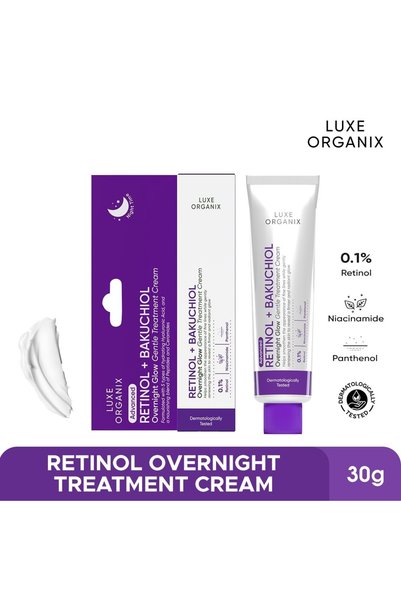 LUXE ORGANIX كريم لوكس للعناية الليلية بالريتينول والباكوشيول - 30 جرام