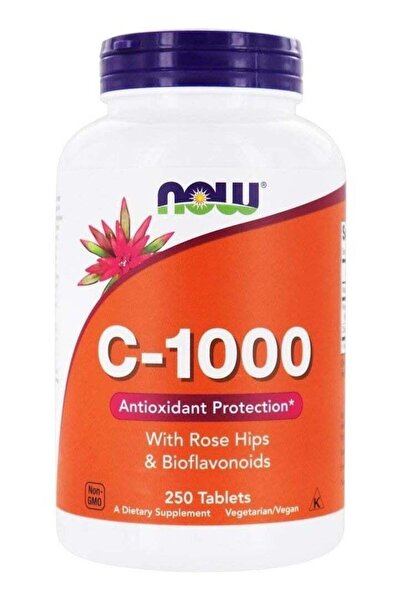 Now Foods Vitamin C 1000 With Rose Hips And Bioflavonoids 250 Tablets