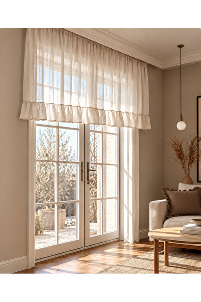 Decamor home Κουρτίνα κουζίνας Farbela Vintage με βολάν