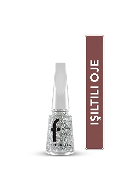 Flormar Glitter Yarı Saydam Simli Oje GL02 Pink Silver