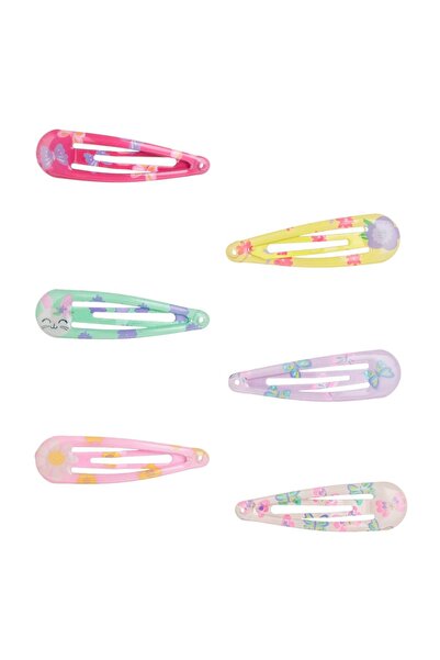 DD SHOP Set Clame Metalice Par de Culori Pastel Flori Animale 5cm - 6buc