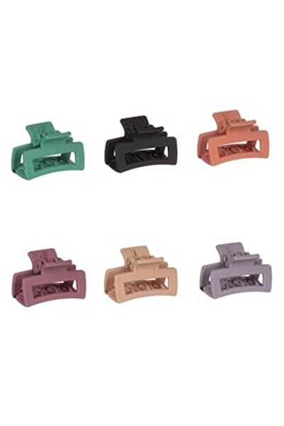 DD SHOP Clame Par de Diferite Culori Mate pentru Femei 4cm - 6buc - Prins Par...