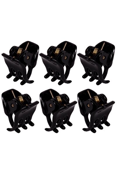 DD SHOP Clame Mici Negre de Par pentru Femei 1cm - 6 buc - Prins Parul, Cosme...