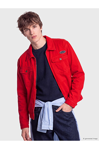 LC Waikiki Nevavm with a Difference Xside Red Denim Straight Comfortable & Re...