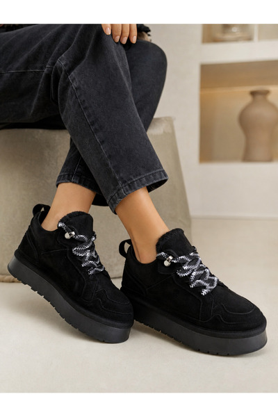sümmy shoes Kadın Bağcıklı Yüksek Taban Süet Bot