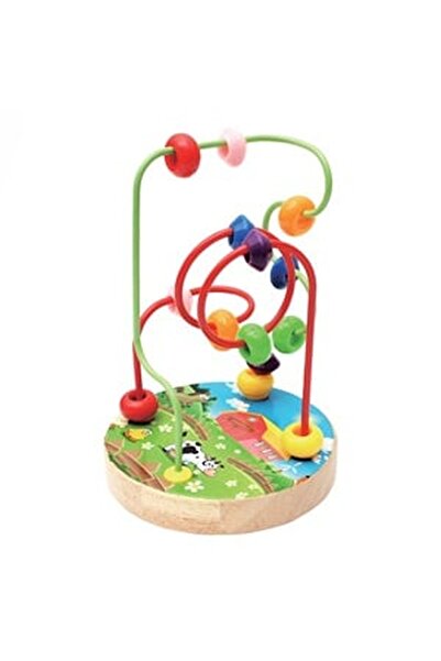CBD CORAL BEST DEALS Jucărie educativă cu bază din lemn și bile 10.5x16cm