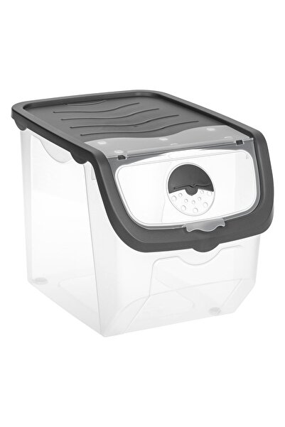 DD SHOP Recipient de Depozitare Plastic cu Capac cu Aerisire 12L - Cosuri Buc...
