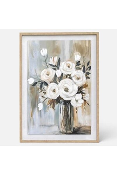 CBD CORAL BEST DEALS Pictură în ulei cu vază și flori Model 50x2.5x70cm