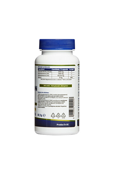 VITANOR OMEGATRON 1000 – Omega-3 în formă de | 1000 mg EPA + 502,56 mg DHA per 2 capsule | 60 capsule moi