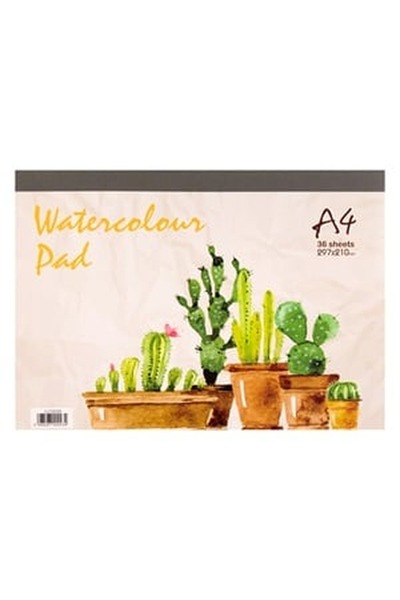 CBD CORAL BEST DEALS Bloc de acuarelă A4 Copertă Cactus - 36 de coli