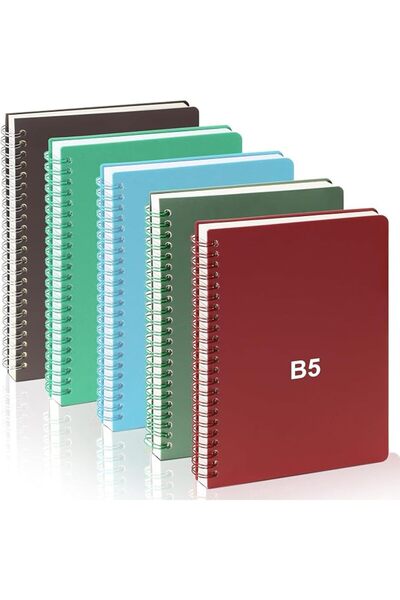 DoubleCare 5 Pack Spiral Notebooks,B6 Cardboard Cover Notebook,Notebook Colle...