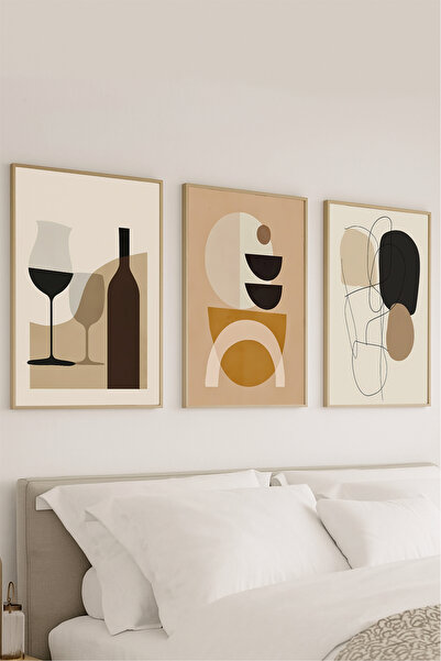 VOBA STORE SET DE PICTURĂ BOEMĂ CU CADRU, 3 PIESE