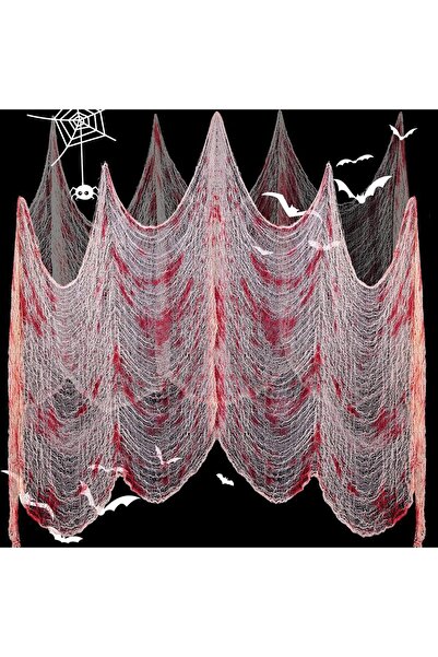 DD SHOP Decoratiune de Halloween Tifon cu Sange Fals 76x185cm - Panze Paianje...