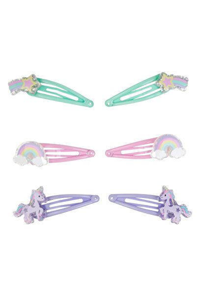 DD SHOP Set Clame Metalice Par de Diferite Culori 3D Unicorn Stele Curcubeu p...