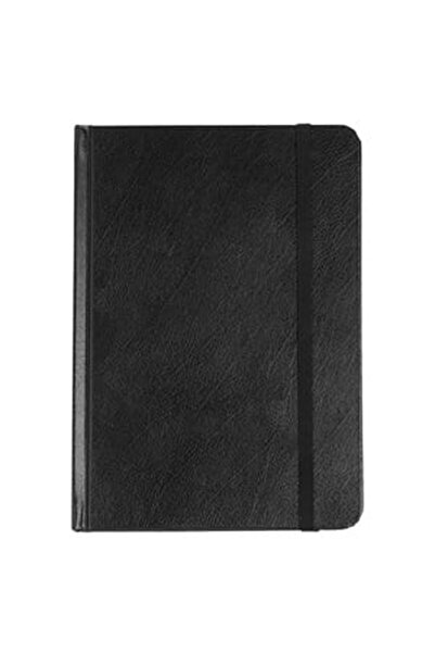 CBD CORAL BEST DEALS Caiet A6 negru din PU cu elastic - 80F