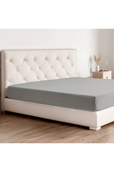 OEM Husa saltea, Caressa Jersey, 140 x 200 cm, bumbac, gri
