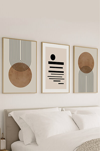 VOBA STORE SET DE PICTURI DECORATIVE CU TEMATICĂ BOEMĂ, CU RAME, 3 PIESE